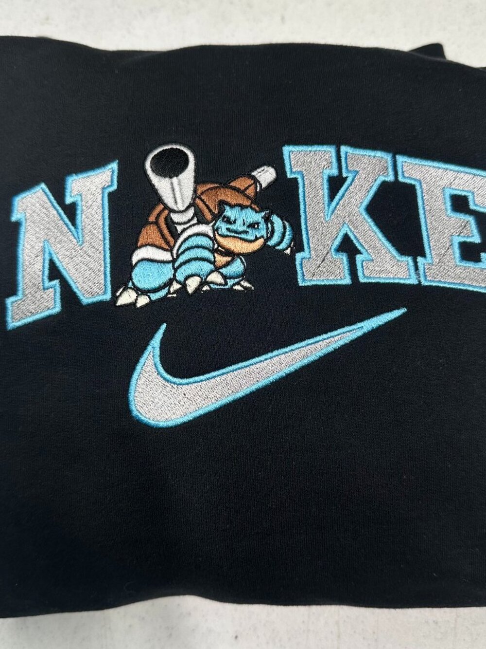 Nike Pokemon Blastoise TODDLER Embroidered Crewneck Sweatshirt Anime Cartoon